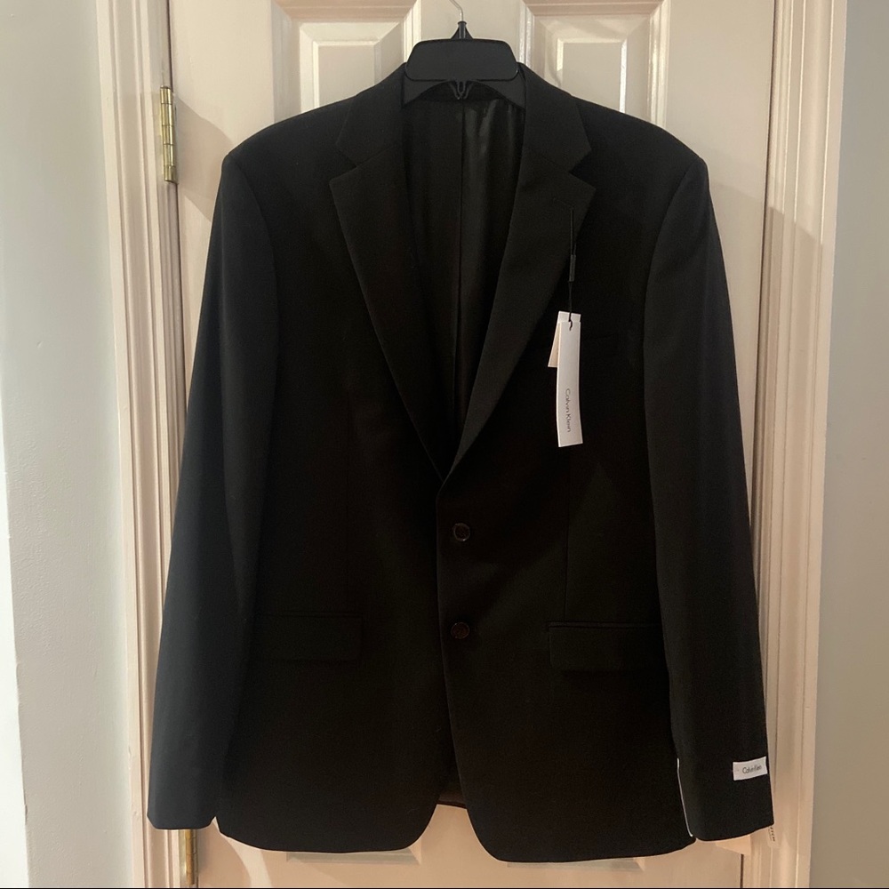 NWT Calvin Klein Infinite Stretch Black Men's Suit Jacket Separates 42R - Picture 2 of 13